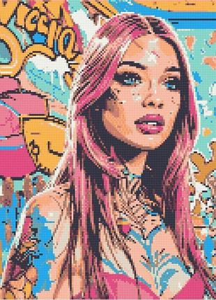 Алмазная мозаика эффектная девушка 40х50 см od3419 yargo