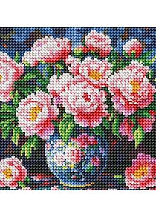 Алмазная мозаика "букет пионов в вазе" 30х40см dbs54209/регiон-ii yargo