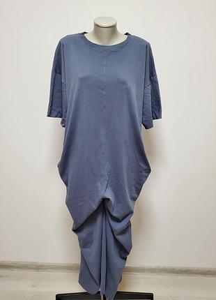 Шикарный брендовый трикотажный коттоновый комбинезон