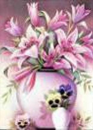 Алмазная мозаика "цветы в вазе" 60405 yargo