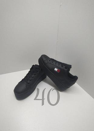 Женские кеды на каждый день tommy jeans essential leather