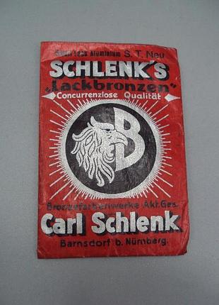 Пакетик с наполнением лаковая бронза карл шленк нюрнберг schlenk's lackbronzen carl schlenk №13511