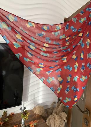 Шарф палантин хіджаб з принтом такси