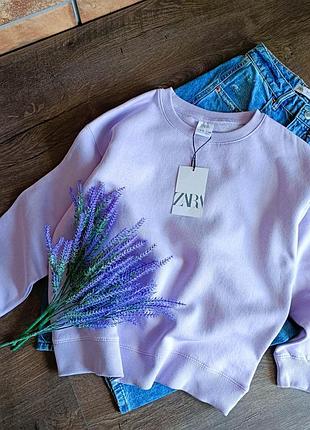 Сиреневый свитшот на флисе zara 9-10 лет (134-140 см)