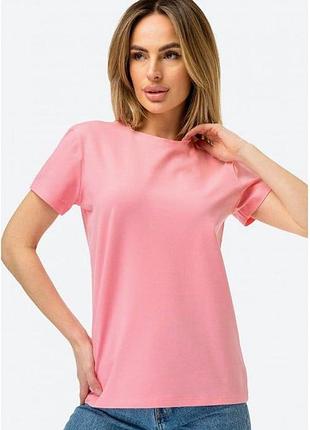 Женская футболка базовая розовая
