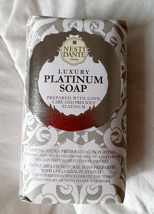 Nesti dante luxury platinum soap, italy,250g, парфюмированное элитное мыло