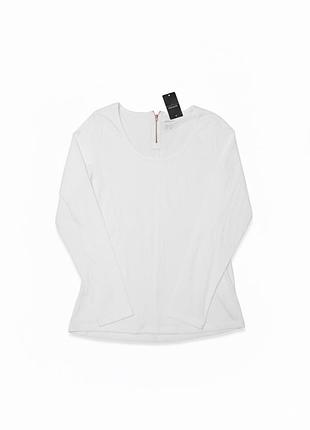 Білий лонгслів esmara з замочком на спині