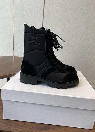 Чоботи celine натуральна замша