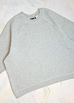 💝1+1=3 фирменный серый женский свитшот свитер asos, размер 52 - 54