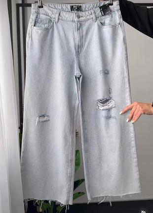 Джинси wide leg з високою посадкою від t u