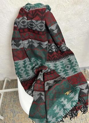 М’якенький шарф у візерунок італія орнамент fair isle теплий акрил