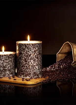 Ароматична свічка lumen coffee con chicchi di caffe' та halos sicilia