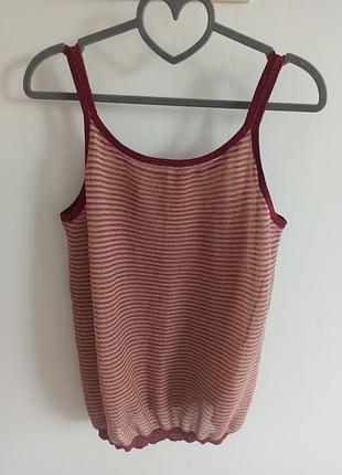 Нарядный топ в полоску с люрексом