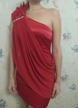 Яскраво - червоне вечірнє плаття бодикон lmc2 фото