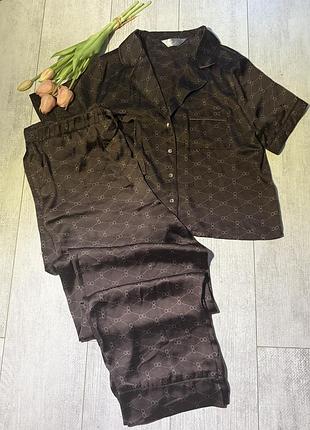 Сатинова піжама домашній костюм primark розмір м -л