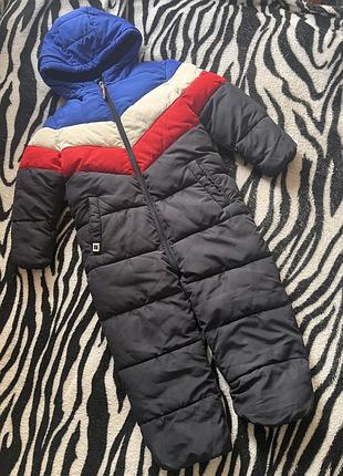 Зимовий комбінезон шапка dino next h&m