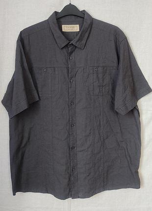 Рубашка 55% льна george раз. 58