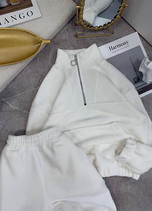 🖤теплый женский костюм из флиса «полар» 🖤 шоколад / черный / беж / графит / молоко 🖤 42-46 🖤 48-52 🖤 мод 300 / 1532