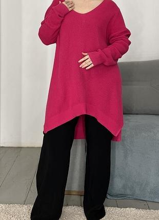 Подовжений бавовняний джемпер туніка №16/40