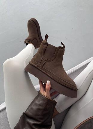 Черевики ugg chelsea dark chocolate suede