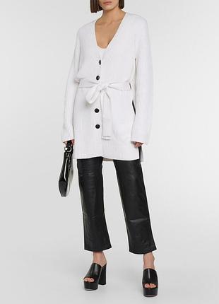 Кардиган з бавовни та кашеміру в рубчик