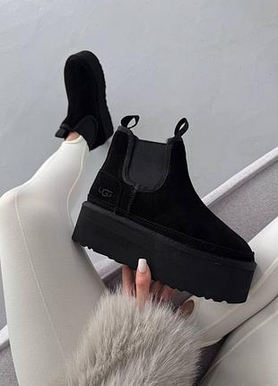 Уггі ugg chelsea mini platform black