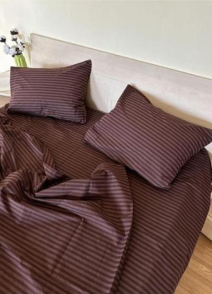 Двуспальное постельное белье в полоску
