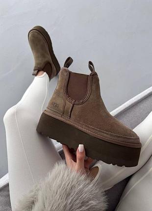 Черевики ugg chelsea mini platform hickory premium