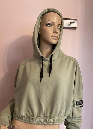 Короткий худи- толстовка/ l/ brend kim petras