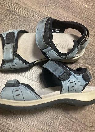 Шкіряні босоніжки нубук 38р hotter хоттер🦋