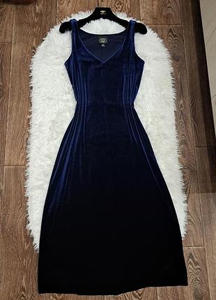 Винтажное бархатное платье laura ashley