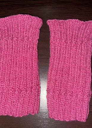 Гетри вʼязані рожеві ручна робота