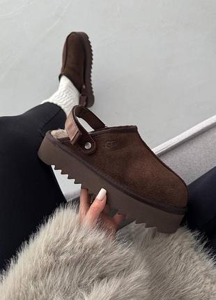 Черевики ugg lanah clog platform chocolate premium