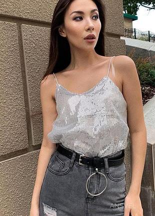 Топ, майка в пайетки