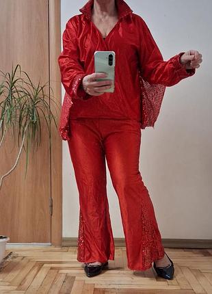 Супер класний карнавальний костюм диско, хіпі, розмір 14-16