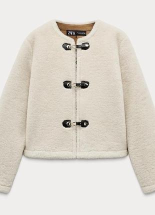 Трендова пальто/дублянка/куртка/еко шуба/тедді zara в стилі old money з нової колекції.