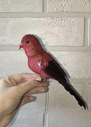Невероятно красивая декоративная птичка, игрушка