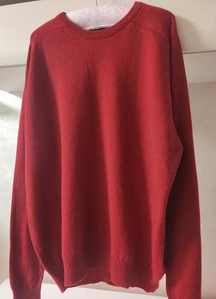 Blue harbour красный шерстяной мужской джемпер р.л