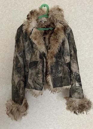 Двосторонній хутряний 💯(коза) жакет, шубка