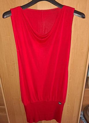 Туника блуза футболка красная красивая стильная р 46-50