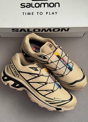 Salomon xt-6  beige gore-tex👟 6