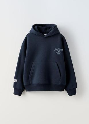 Худи толстовка утепленная на флисе zara - 8-9роков, 130см