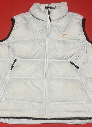 Якісна пухова жилетка lowe alpine сша блідо блакитна гарний стан s