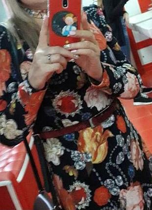 Трикотажное платье с чокером, не мнется, р-р м, платье