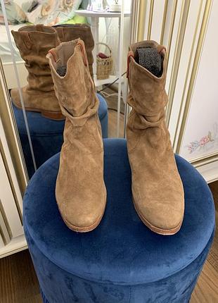 Сапоги замша натуральная