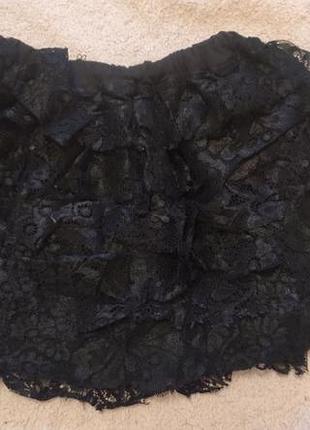 Очень красивая нарядная юбка с кружевом wojcik на 5-7 лет