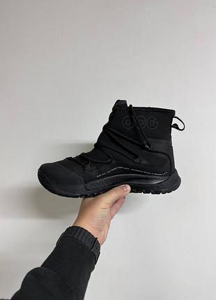 Черевики nike acg terra antarktik black white fur 3