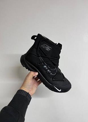 Черевики nike acg terra antarktik black white fur 2