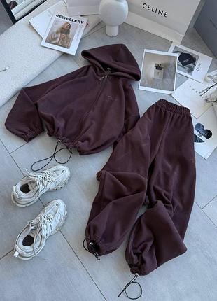 Флісовий костюм шоколад