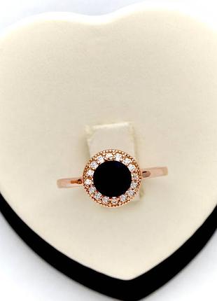 Позолочене кільце чорни камінь медичне золото позолоченное кольцо черный камень медзолото